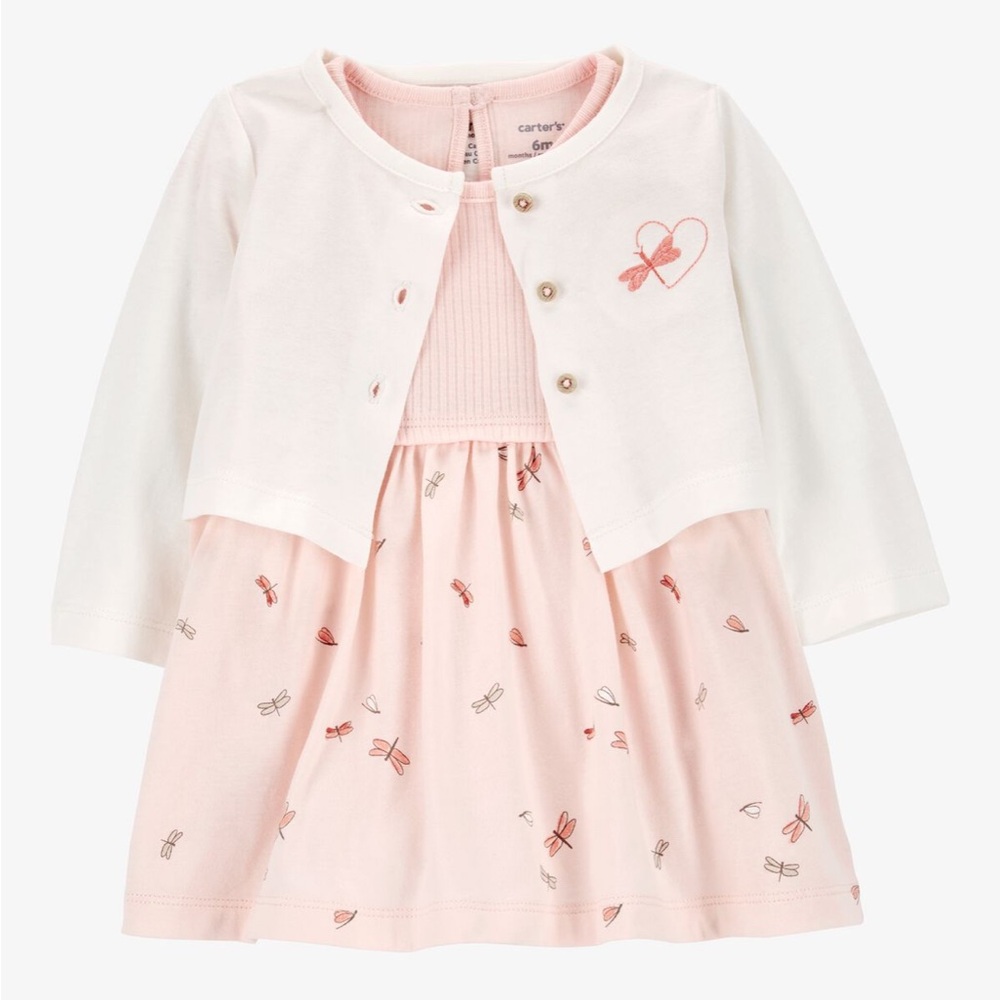 Carter's Infant Dress & Cardigan Set Size 6 Months NWT